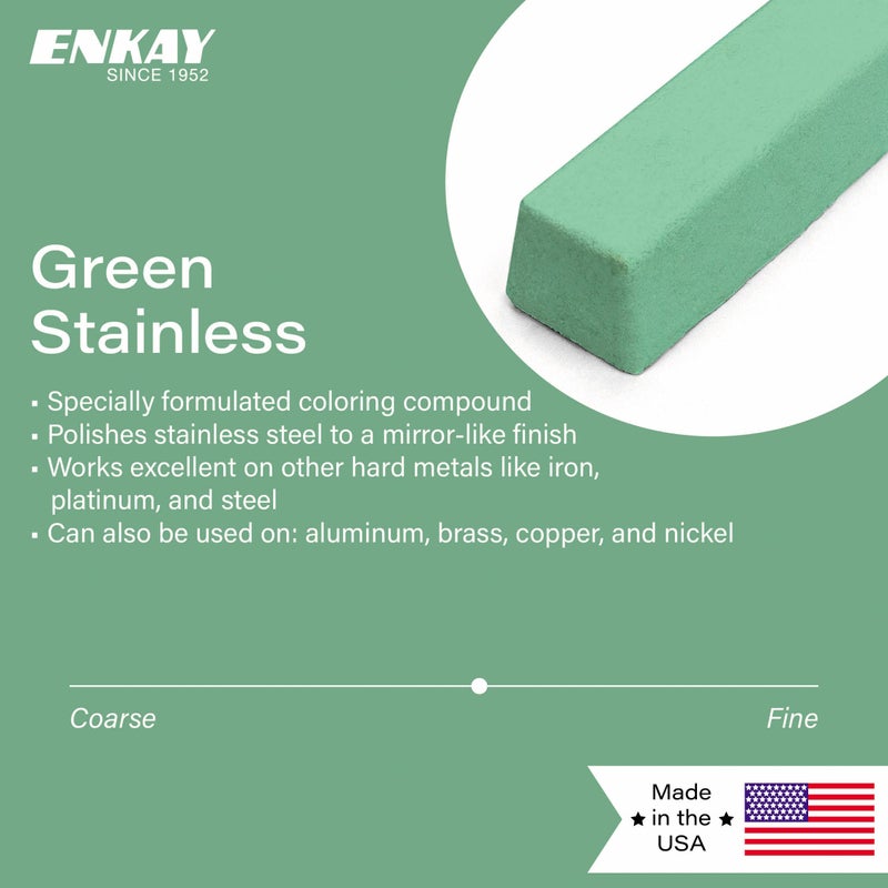 ENKAY - Green Stainless Steel Polishing Compound, 1 Lb. (U.S. Made) - Image 3